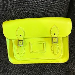 Cambridge satchel 12inch crossbody bag neon